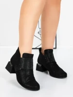 Ghete Dama din piele naturala K244-93R BLACK | JOSE SIMON