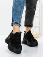 Pantofi Sport Dama cu Platforma 1A05 BLACK | MEI