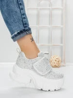 Pantofi Sport Dama cu Platforma 1A05 WHITE | MEI
