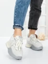 Pantofi Sport Dama cu Platforma 3A1-1 WHITE | MEI