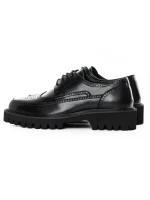Pantofi Casual Barbati din piele naturala 5NXE67 BLACK | PANTOFUL