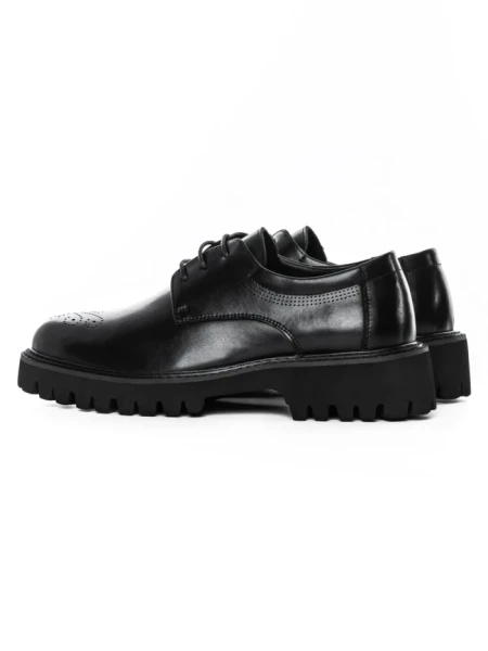 Pantofi Casual Barbati din piele naturala 5NXE68 BLACK | PANTOFUL