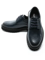 Pantofi Casual Barbati din piele naturala 5NXE68 BLUE | PANTOFUL