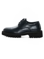 Pantofi Casual Barbati din piele naturala 5NXE68 BLUE | PANTOFUL