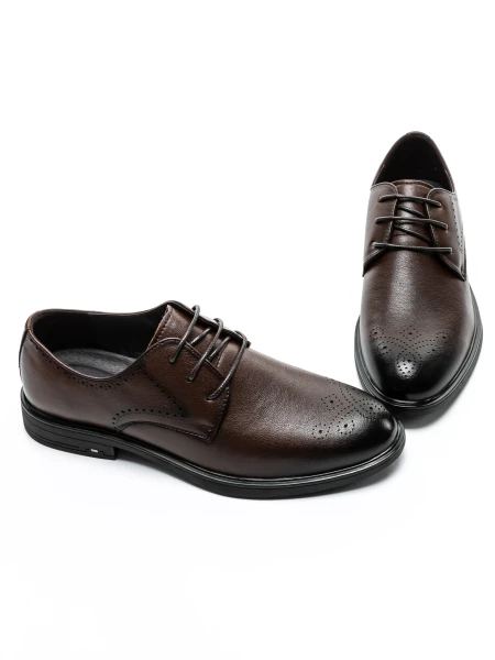 Pantofi Barbati din piele naturala 5NXE73 Cafea | Pant... » meishop.life