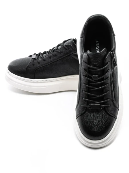 Pantofi Sport Barbati din piele naturala 5305 BLACK-WHITE | ADVANCER