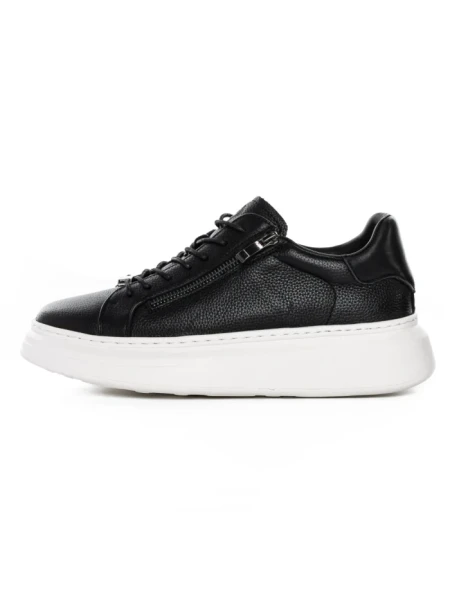 Pantofi Sport Barbati din piele naturala 5305 BLACK-WHITE | ADVANCER