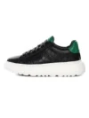 Pantofi Sport Barbati din piele naturala 5302 BLACK-GREEN | ADVANCER