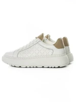 Pantofi Sport Barbati din piele naturala 5302 WHITE-APRICOT | ADVANCER