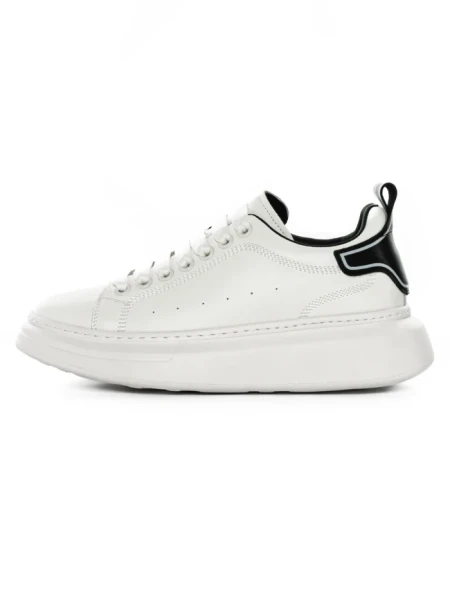 Pantofi Sport Barbati din piele naturala 3221X WHITE-BLACK | ADVANCER