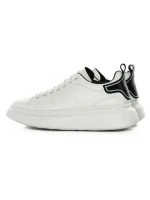 Pantofi Sport Barbati din piele naturala 3221X WHITE-BLACK | ADVANCER