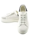 Pantofi Sport Barbati din piele naturala 88118X WHITE-BLACK | ADVANCER