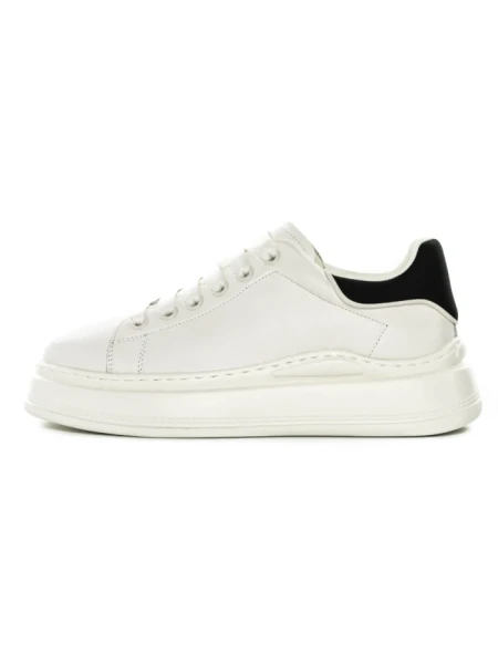 Pantofi Sport Barbati din piele naturala 88118X WHITE-BLACK | ADVANCER