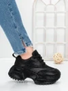 Pantofi Sport Dama cu Platforma 5WL109 BLACK | MEI