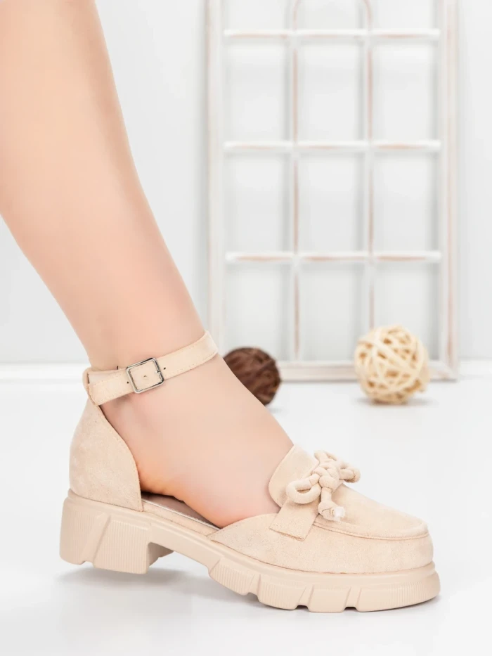 Pantofi Casual Dama 5H56 BEIGE | MEI