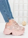 Pantofi Sport Dama cu Platforma 5WL112 PINK | MEI