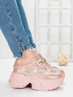 Pantofi Sport Dama cu Platforma 5WL112 PINK | MEI