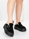 Papuci Dama cu Platforma 5WL113 BLACK | MEI