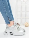 Pantofi Sport Dama cu Platforma 5WL120 GREY | MEI