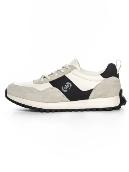 Pantofi Sport Barbati din piele naturala 5309 WHITE-BLACK | ADVANCER