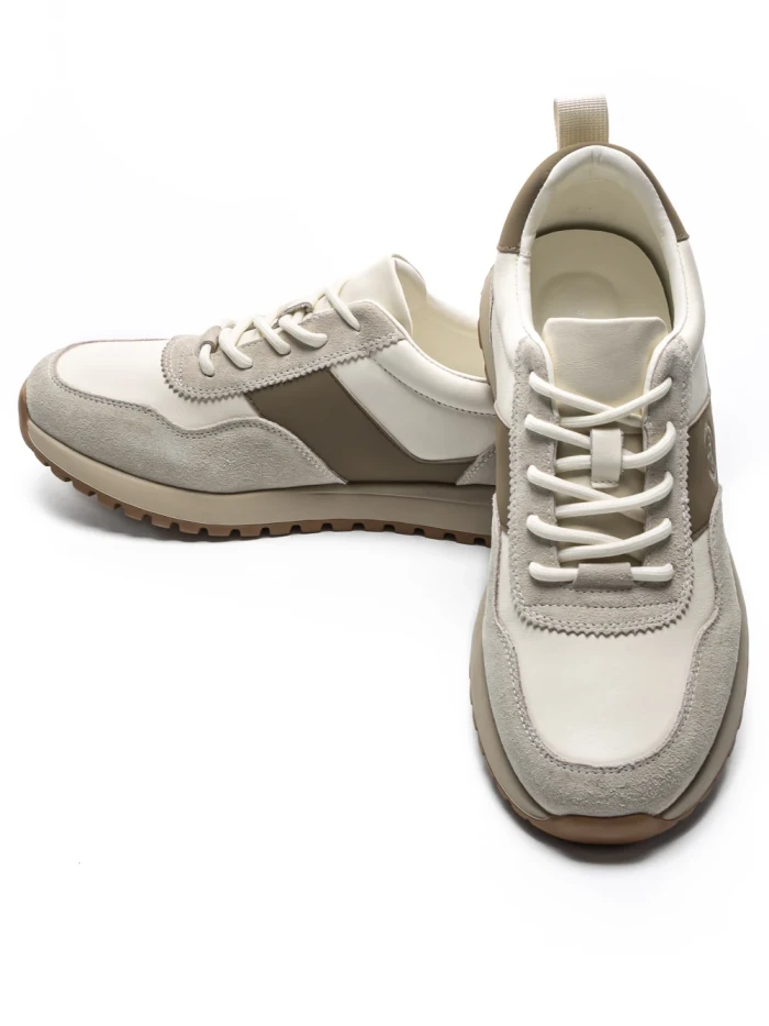 Pantofi Sport Barbati din piele naturala 5309 WHITE-APRICOT | ADVANCER