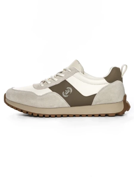 Pantofi Sport Barbati din piele naturala 5309 WHITE-APRICOT | ADVANCER