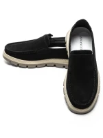 Mocasini Barbati din piele naturala 8063 BLACK | ADVANCER