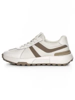 Pantofi Sport Barbati din piele naturala 5317 WHITE-APRICOT | ADVANCER