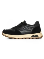 Pantofi Sport Barbati din piele naturala 12-179 BLACK | ADVANCER
