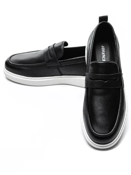 Pantofi Casual Barbati din piele naturala 12-187 BLACK | ADVANCER