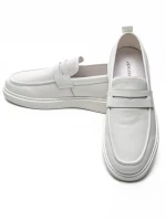 Pantofi Casual Barbati din piele naturala 12-187 WHITE | ADVANCER