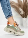 Pantofi Sport Dama din piele naturala 36868-1 GREEN | ADVANCER