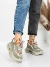 Pantofi Sport Dama din piele naturala 36868-1 GREEN | ADVANCER