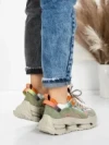 Pantofi Sport Dama din piele naturala 36868-1 GREEN | ADVANCER