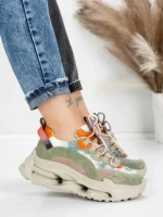 Pantofi Sport Dama din piele naturala 36868-1 GREEN | ADVANCER
