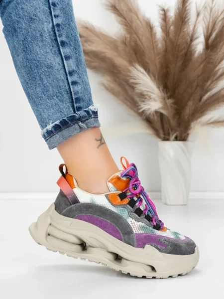 Pantofi Sport Dama din piele naturala 36868-1 PURPLE | ADVANCER