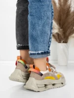 Pantofi Sport Dama din piele naturala 36868-1 YELLOW | ADVANCER