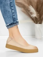 Balerini Dama din piele naturala N3301 CREAM | ADVANCER