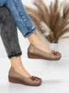 Balerini Dama din piele naturala F166 APRICOT | ADVANCER