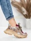 Pantofi Sport Dama din piele naturala Y5757-1 WINE | ADVANCER