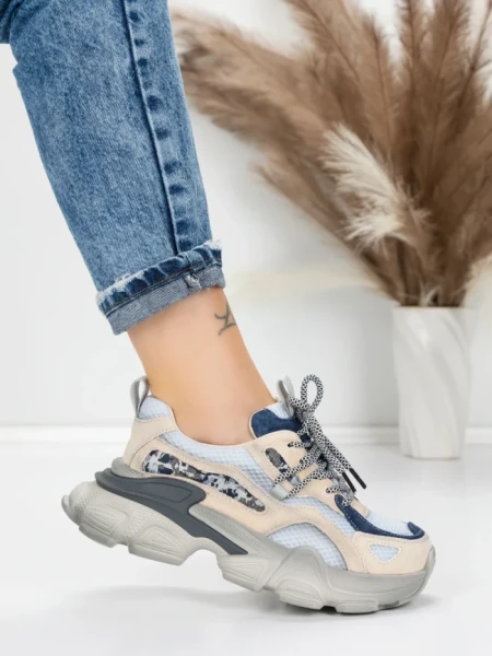 Pantofi Sport Dama din piele naturala Y5757-1 BLUE | ADVANCER