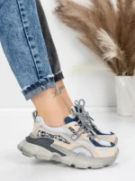 Pantofi Sport Dama din piele naturala Y5757-1 BLUE | ADVANCER