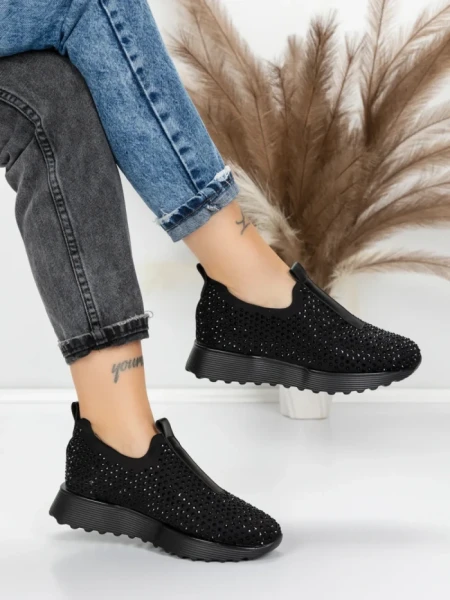Sneakers Dama 5H67 BLACK | MEI