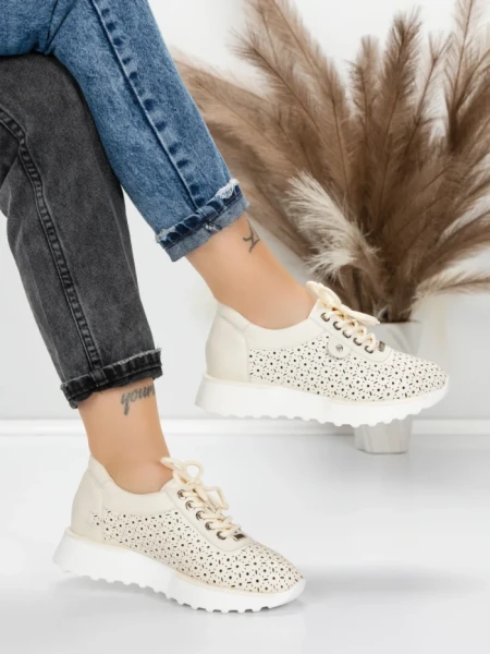 Sneakers Dama 5H69 BEIGE | MEI