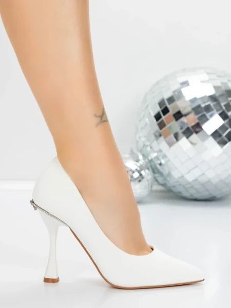 Pantofi Stiletto 5XKK79 WHITE | MEI
