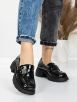 Pantofi Casual Dama din piele naturala 558058-7 BLACK | ADVANCER
