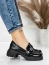 Pantofi Casual Dama din piele naturala 558058-7 BLACK | ADVANCER
