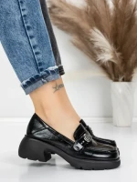 Pantofi Casual Dama din piele naturala 558058-7 BLACK | ADVANCER