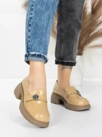 Pantofi Casual Dama din piele naturala 558058-7 APRICOT | ADVANCER