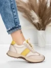 Pantofi Sport Dama din piele naturala KM3309 YELLOW | ADVANCER